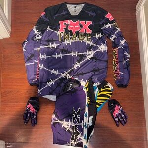 Fox Racing Motocross Gear Set in Purple and Black Men’s